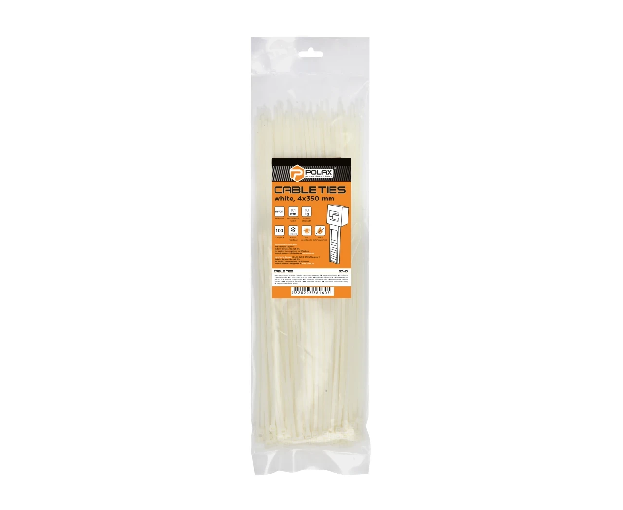 Стяжка нейлоновая 4х350 мм Белый (2412050769) - фото 2 Стяжка нейлоновая 4х350 мм Белый (2412050769) - фото 2