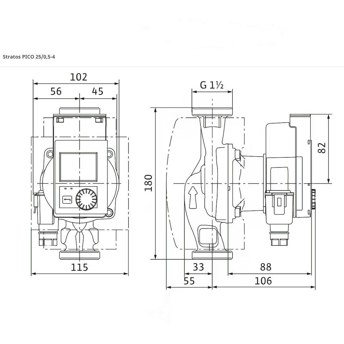 Насос циркуляционный энергосберегающий Wilo Stratos Pico 25/0.5-4 4244393 20 Вт 1 1/2" (204114) - фото 2 Насос циркуляционный энергосберегающий Wilo Stratos Pico 25/0.5-4 4244393 20 Вт 1 1/2" (204114) - фото 2