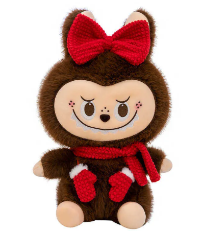 Дитячий набір Іграшка плед «Лабуба» з червоним бантом м’яка іграшка 60 см з пледом 1,20 × 1,50 м Дитячий набір Іграшка плед «Лабуба» з червоним бантом м’яка іграшка 60 см з пледом 1,20 × 1,50 м