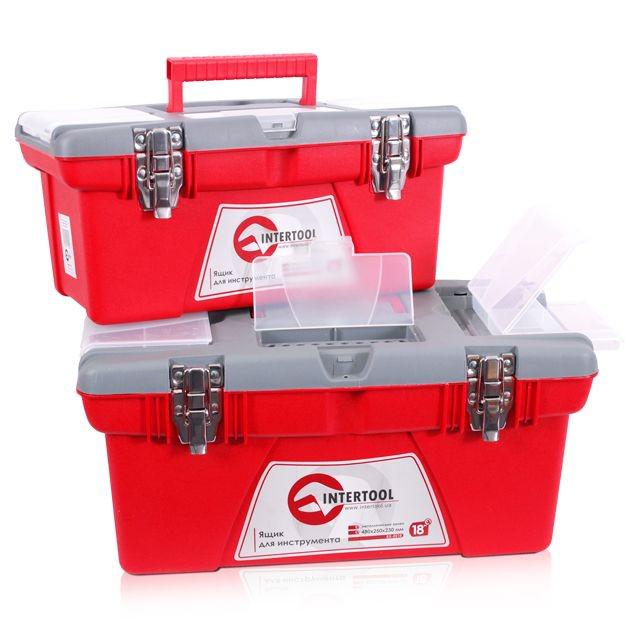 Комплект ящиків для інструментів Intertool BX-0502 із металевим замком 2 шт. (20799647)