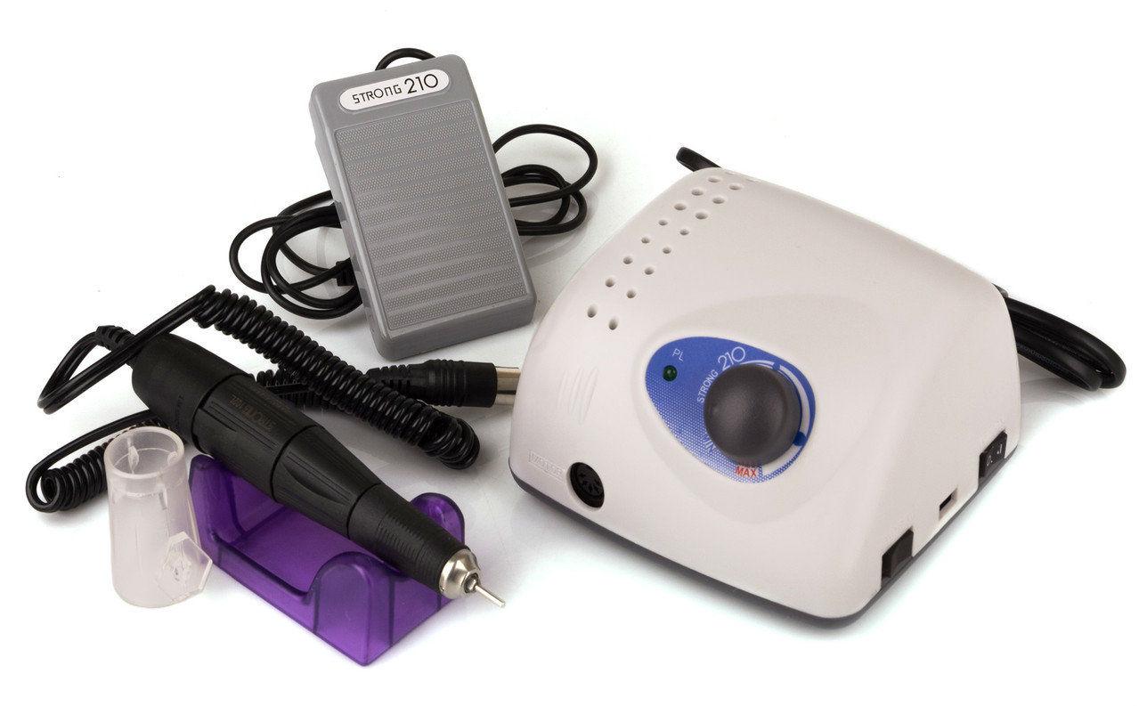 Фрезер для манікюру Strong 210 102L 35000/65W з ручкою професійний з педаллю (29406)