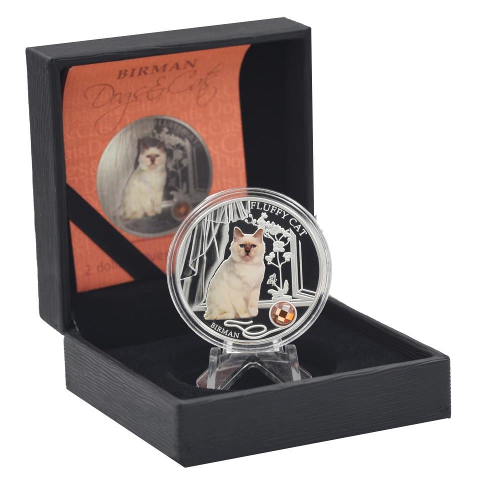 Коллекционная монета Фиджи 2 доллара 2013 серебро Proof Пушистая кошка Бирманская кошка Ag 999 унция 31,1 г (М19793) Коллекционная монета Фиджи 2 доллара 2013 серебро Proof Пушистая кошка Бирманская кошка Ag 999 унция 31,1 г (М19793)