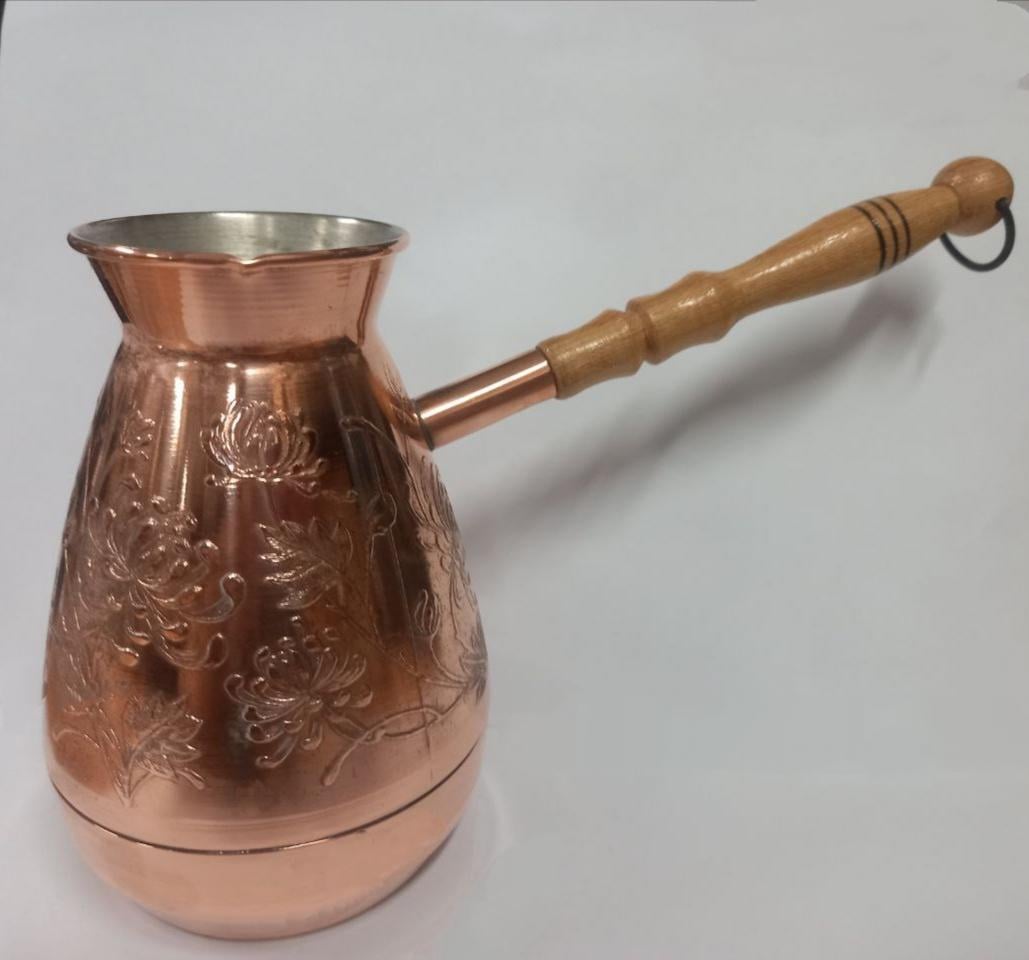 Турка мідна Хризантема СЗ-550 0,550 л Золотий
