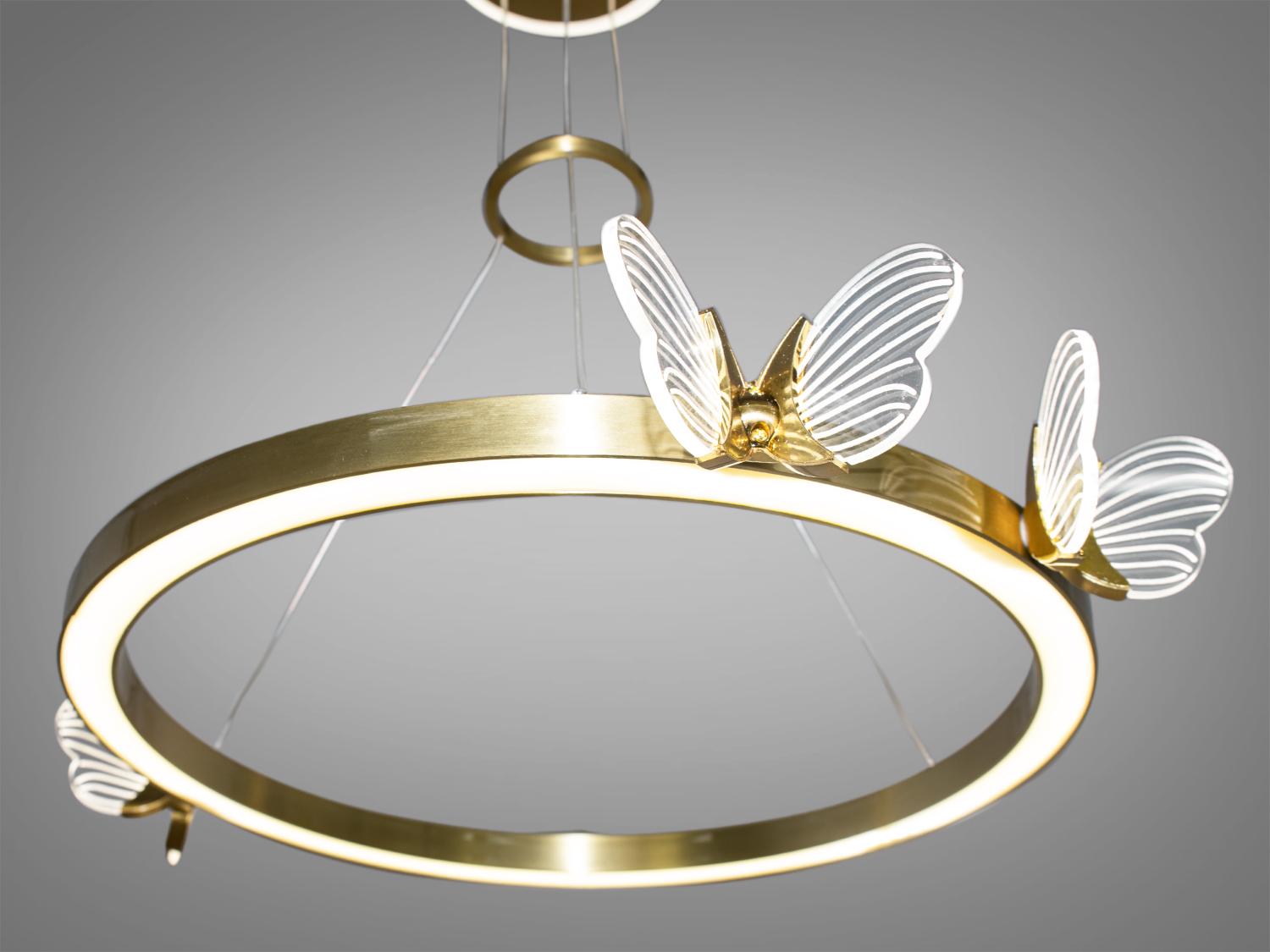 Подвес светодиодный Бабочка 35 Вт Золотой (00001) - фото 3