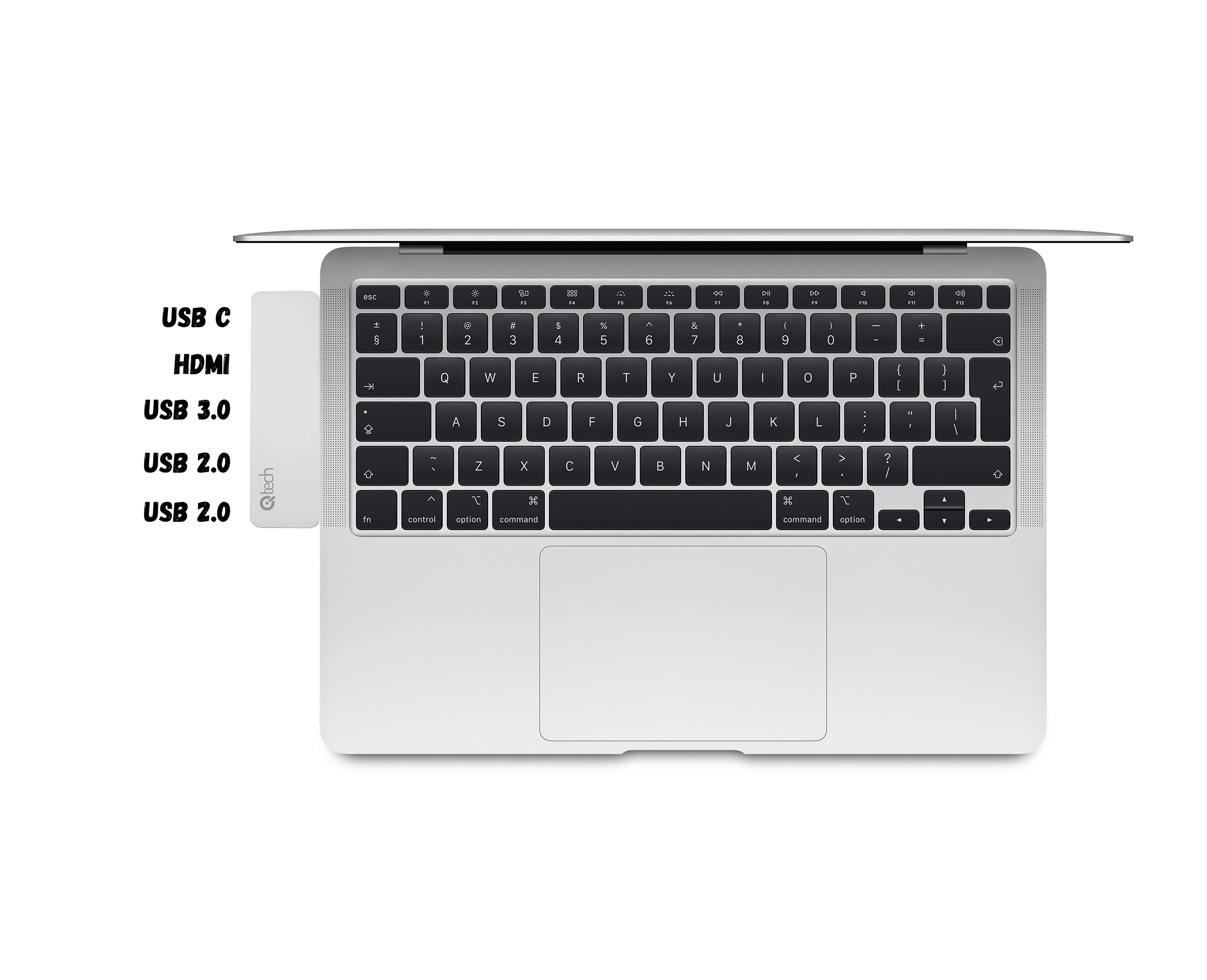 USB-хаб Qitech Aluminum Mini Silver (QT-Hub5_sl) - фото 2 USB-хаб Qitech Aluminum Mini Silver (QT-Hub5_sl) - фото 2