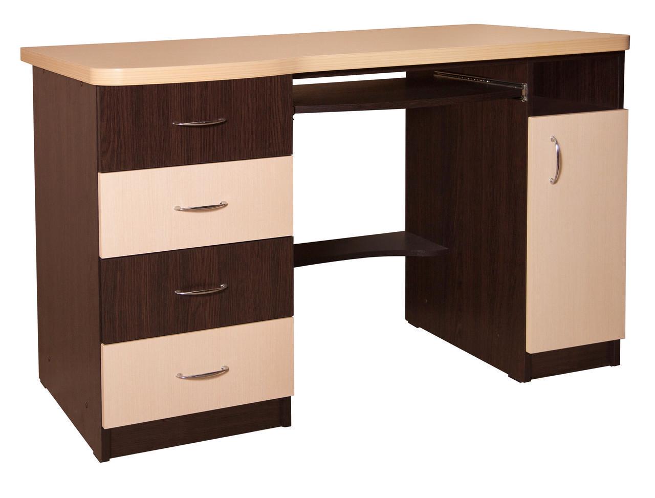 Стіл комп'ютерний МАКСІ-Меблі Контур без надставки Венге магія/Венге світлий (11753) Стіл комп'ютерний МАКСІ-Меблі Контур без надставки Венге магія/Венге світлий (11753)