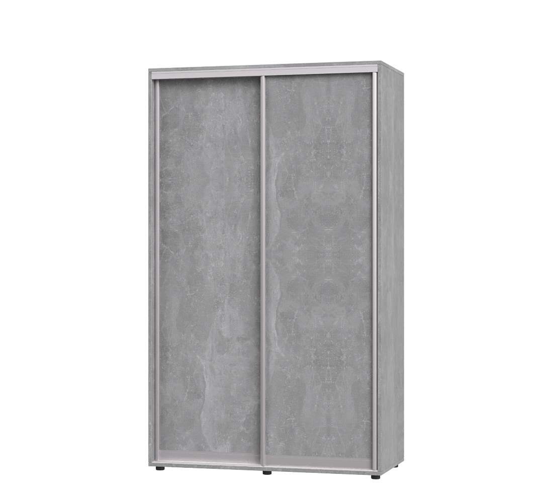 Шкаф-купе двухдверный Эверест ШК-01 120х45х220 см Бетон (06689)