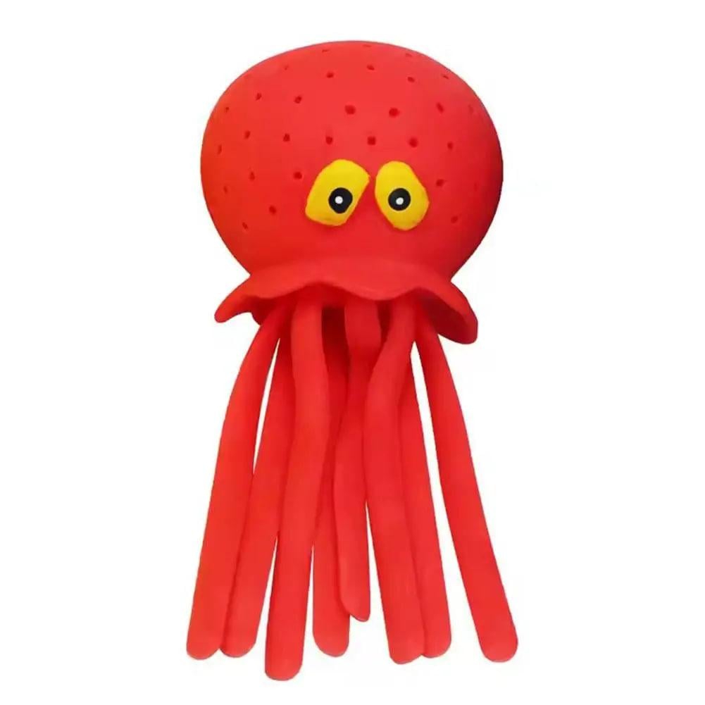 Игрушка для купания для малышей брызгающий Осьминог Красный (BR-OS-R)
