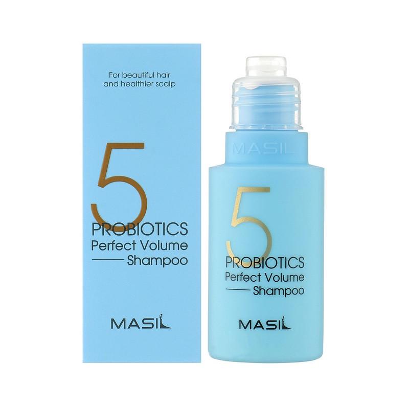 Шампунь с пробиотиками для идеального объема волос MASIL 5 Probiotics Perfect Volume Shampoo 50 мл (1697288837) - фото 3