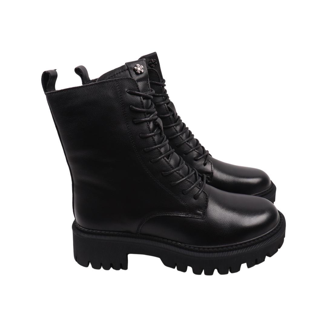 Ботинки женские Li Fexpert из кожи р. 37 Черный (1009-23ZHC)