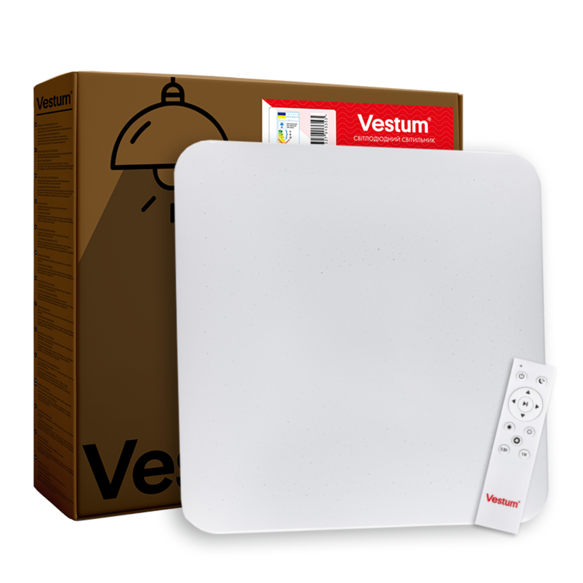 Стельовий світильник QUATRO зоряне небо 60W 3000К-6500К з ДК 380х380х65 мм (1549) - фото 1 Стельовий світильник QUATRO зоряне небо 60W 3000К-6500К з ДК 380х380х65 мм (1549) - фото 1