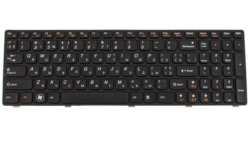 Клавиатура для ноутбука Lenovo IdeaPad G570 Черный (183173)