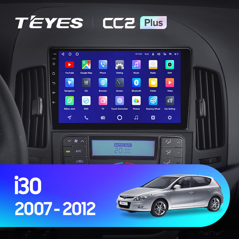 Автомагнитола штатная Teyes для Hyundai i30 2007-2012 Android CC2-PLUS 4+64G Wi-Fi/4G вариант F1 (1485229824) - фото 3