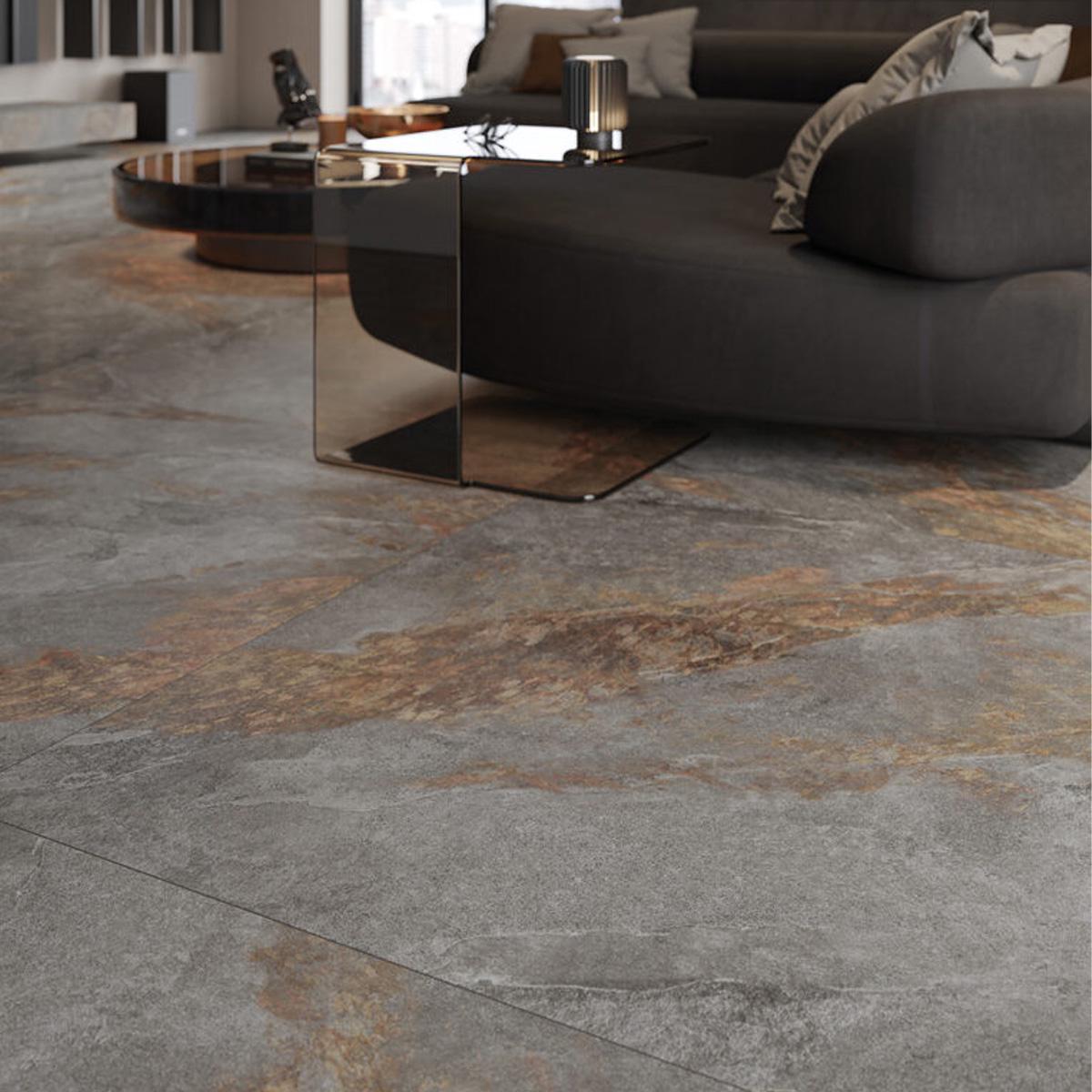 Плитка для підлоги та стін Cerrad AURIC GREY RECT 60x120 см - фото 3