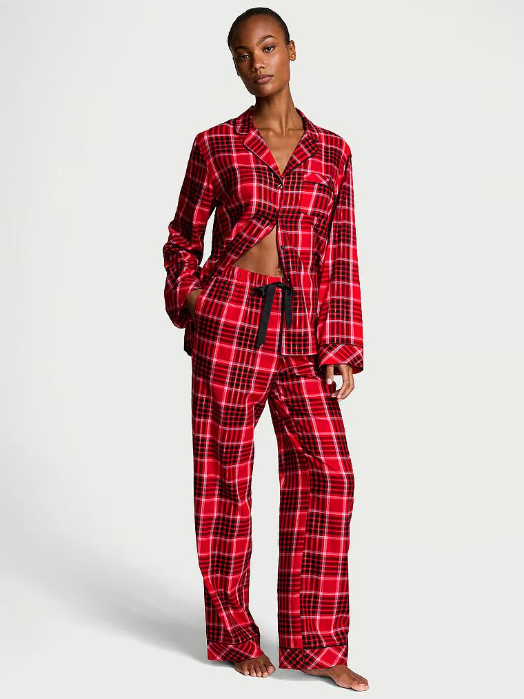 Піжама сорочка/штани фланель Victoria's Secret Long Pajama Set клітинка S Червоний (26926569) Піжама сорочка/штани фланель Victoria's Secret Long Pajama Set клітинка S Червоний (26926569)