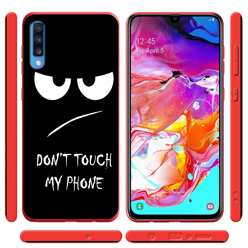 Чехол Boxface Samsung A705 Galaxy A70 Don't Touch my Phone Красный силикон (36860-up535-37425) - фото 2