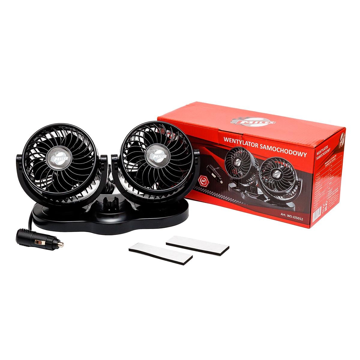 Вентилятор автомобильный MILEX 24 В 2х4" двойной Milex WS-J25024 (112108)