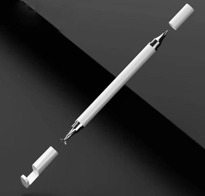 Стилус для малювання двосторонній 2в1 Білий - фото 3