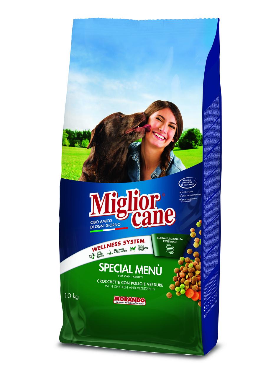 Сухий корм Morando Migliorcane Special Menu для дорослих собак з куркою злаками та овочами підтримка травлення 10 кг (01031)