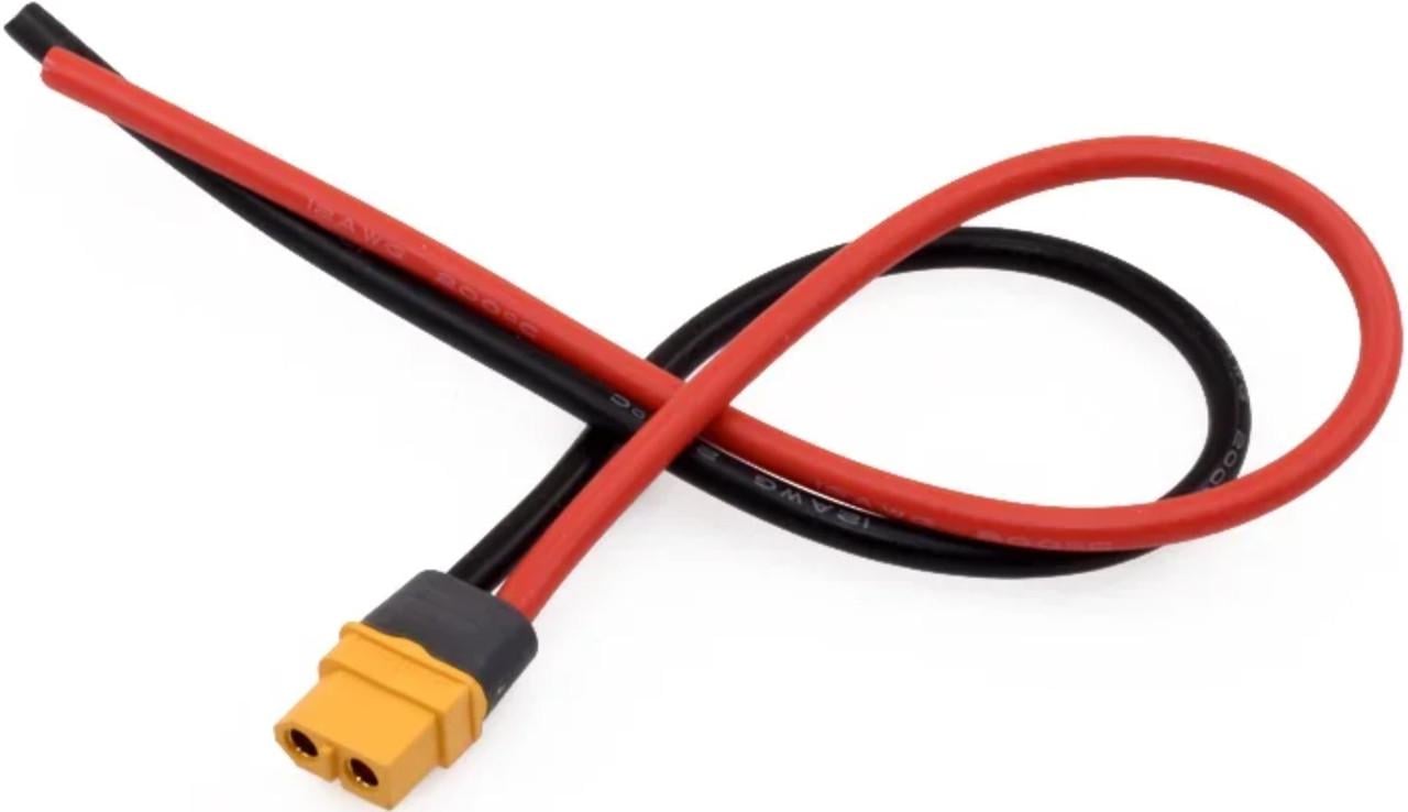 Кабель для питания зарядных устройств аккумуляторов дронов квадрокоптеров 12AWG 30 см разъем XT60H Female (2765525682)