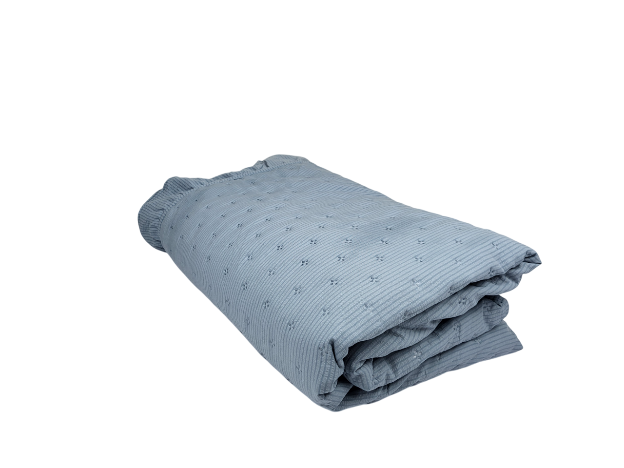 Плед-покрывало сатин с рюшами покрывало сатин с рюшами евро 200х230 см Голубой (1664) - фото 3