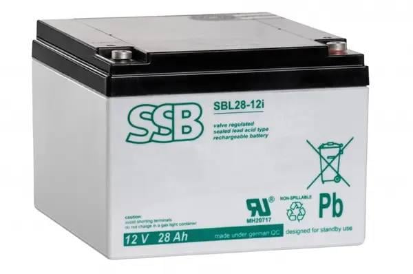 Акумулятор AGM SSB SBL28-12i 12V 28 Ah Білий