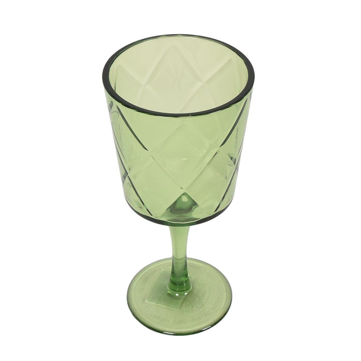 Набір келихів для вина Certified International Алмазні грані 410 мл/4 шт. Зелений (20438-set) - фото 8 Набір келихів для вина Certified International Алмазні грані 410 мл/4 шт. Зелений (20438-set) - фото 8