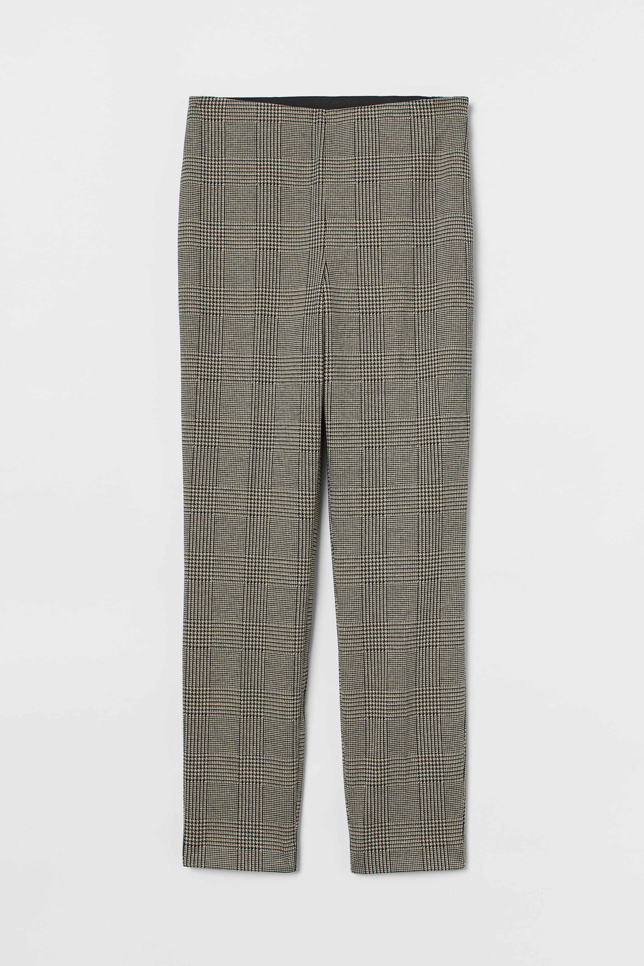 Штани H&M Клітинка S Бежево-чорний (X702935692)