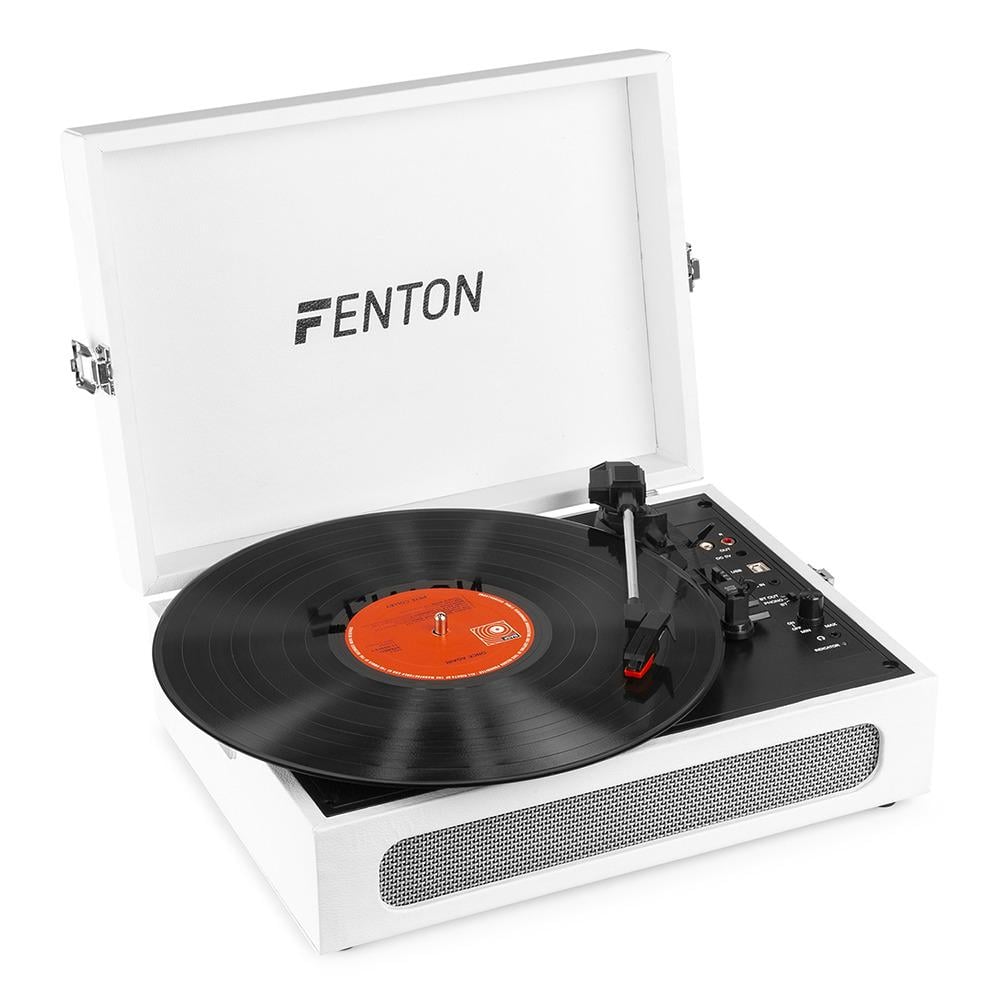 Виниловый проигрыватель Fenton с Bluetooth White (12300008)