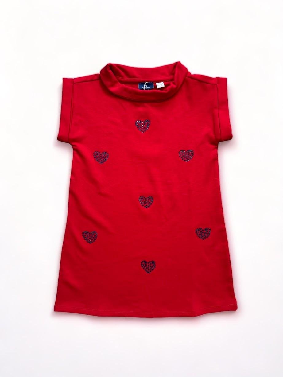 Платье детское Chicco на короткий рукав в камне 4-5 лет 110 см Красный (2087346855)