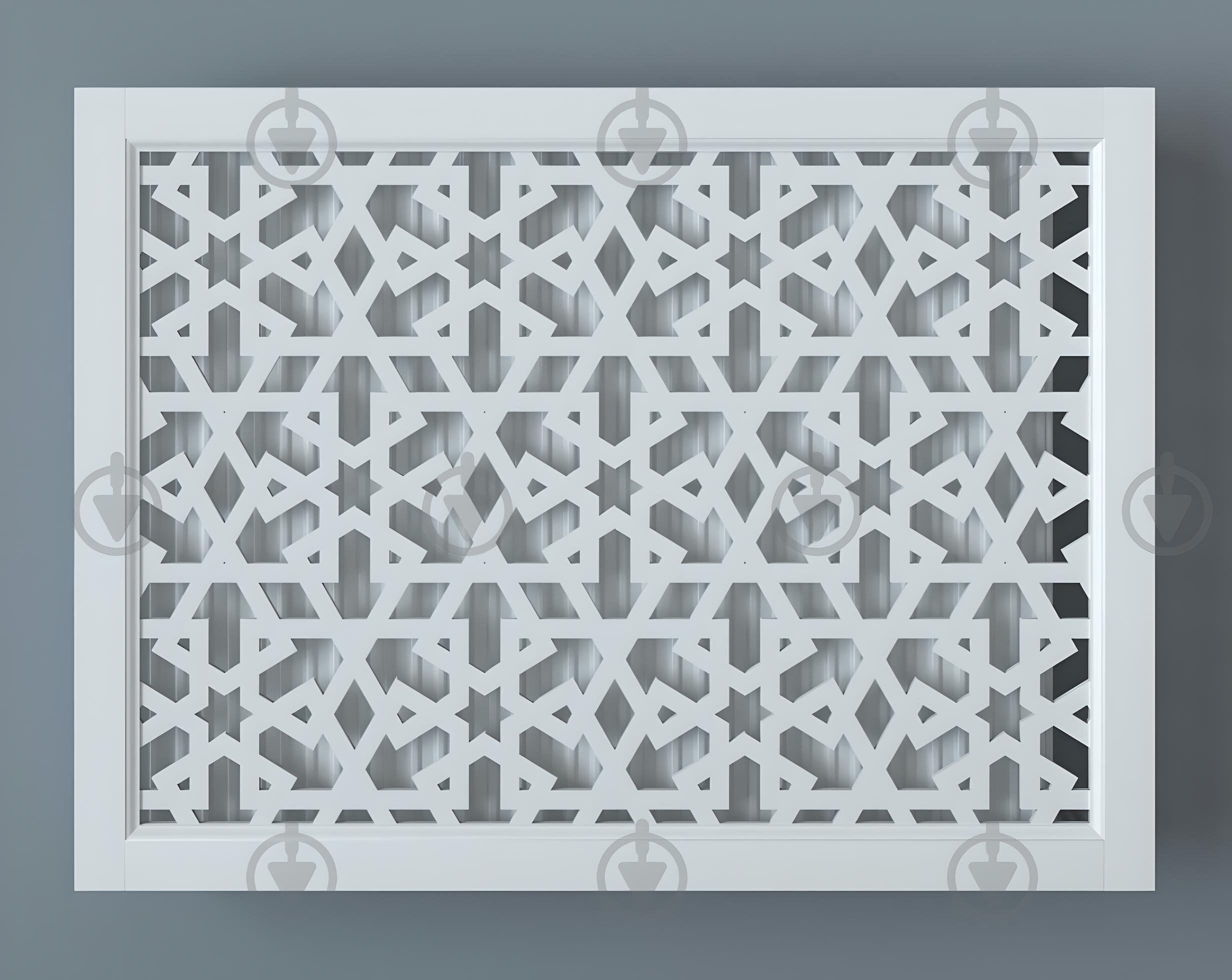 Экран-решетка декоративная на батарею отопления R81-F70 Белый (26498531) - фото 2 Экран-решетка декоративная на батарею отопления R81-F70 Белый (26498531) - фото 2