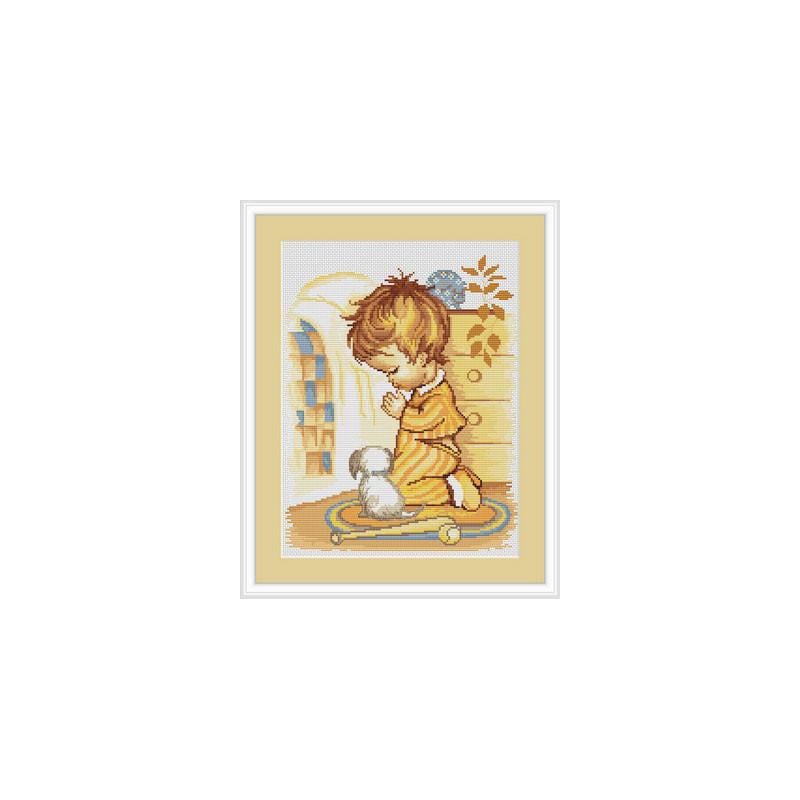 Набор для вышивания крестиком Luca-S Мольба мальчика B271 (4945)