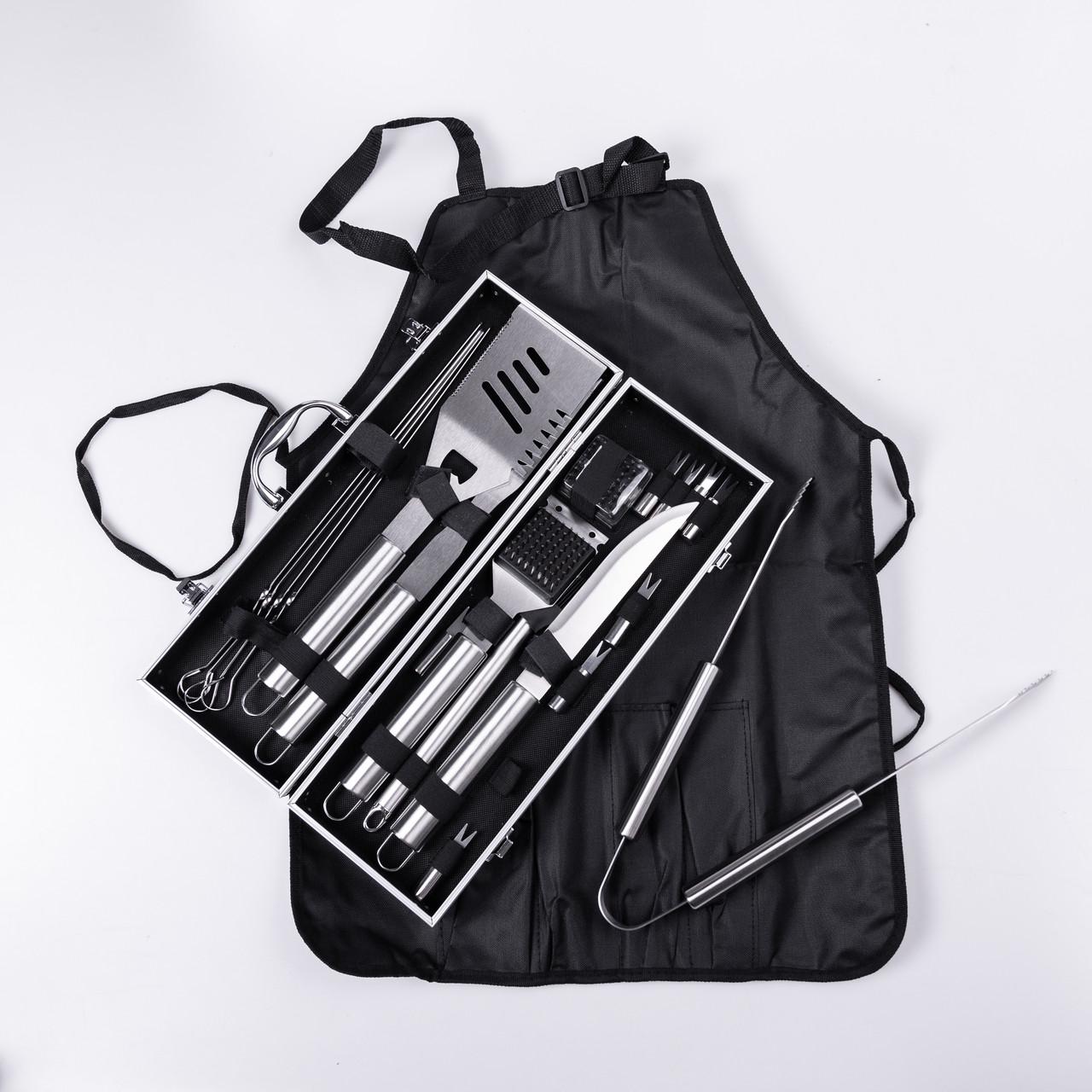 Набір аксесуарів для грилю та барбекю в кейсі 19 предметів (HP-21-3) Набір аксесуарів для грилю та барбекю в кейсі 19 предметів (HP-21-3)