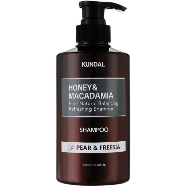 Шампунь восстанавливающий Honey & Macadamia Nature Shampoo Pear & Freesia Kundal 500 мл (88095689254033)