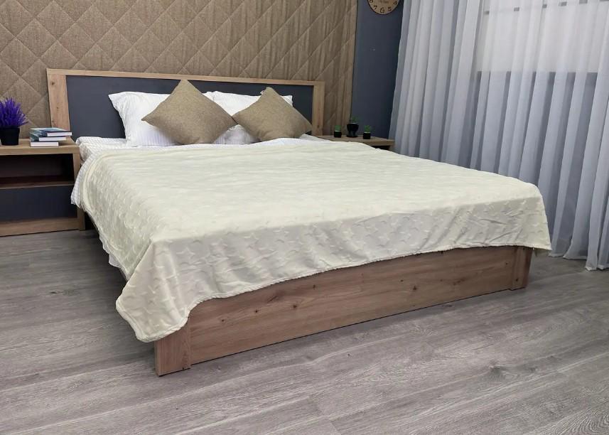 Покривало на ліжко Рельєфні зірки плюш 155х200 см Молочний (87-092) - фото 5 Покривало на ліжко Рельєфні зірки плюш 155х200 см Молочний (87-092) - фото 5