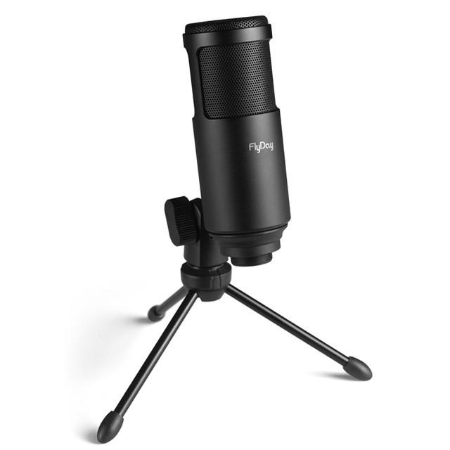 Студийный микрофон FlyDay F0 USB со штативом Black (1371907628)