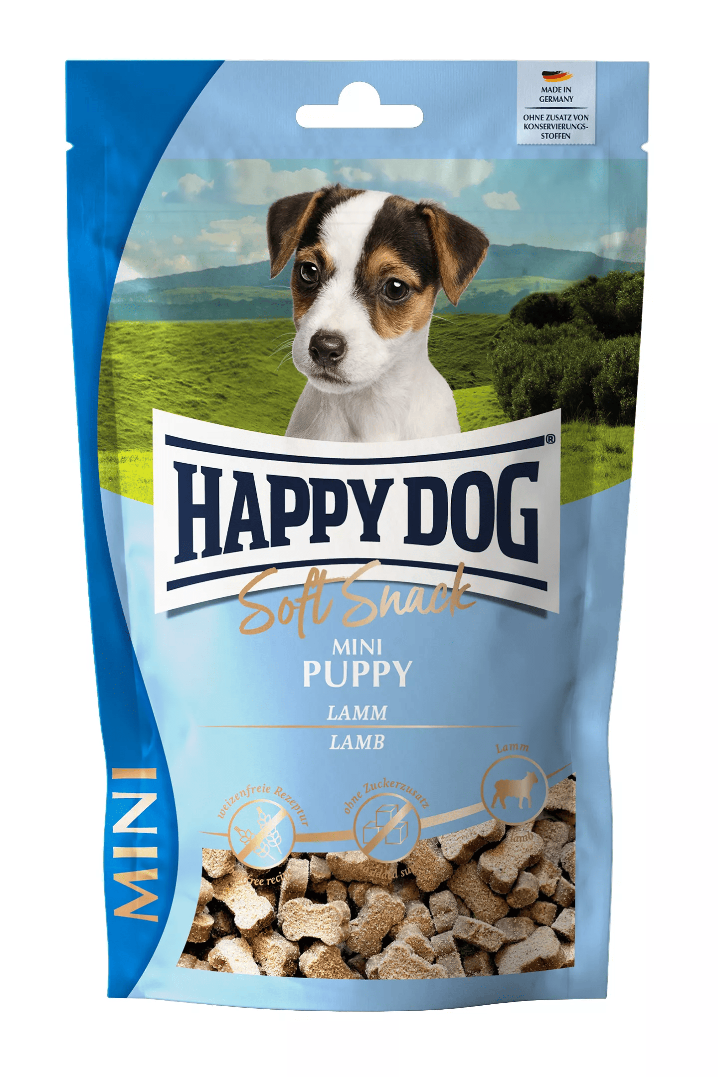 Ласощі для цуценят дрібних порід Happy Dog Soft Snack Mini Puppy з м'ясом ягняти 100 г (61261)