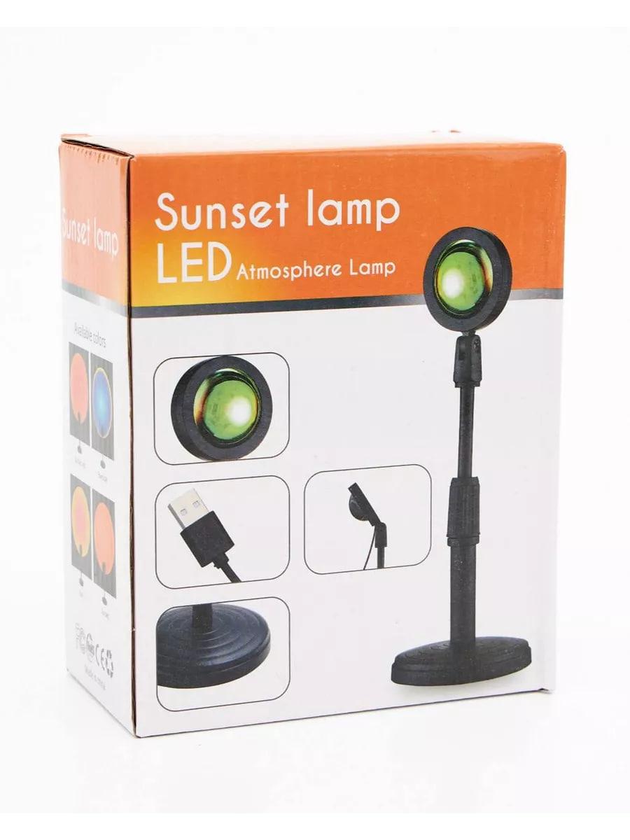 Ночник-проекционный светильник Sunset Lamp RGB с эффектом солнца (MS-12000) - фото 8