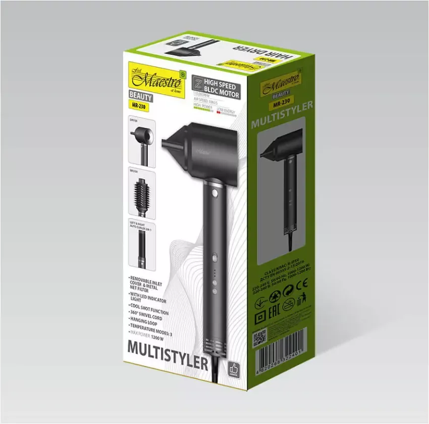 Мультистайлер для волос Maestro MR-230 1200 Вт 3 температурные режимы (0227) - фото 5 Мультистайлер для волос Maestro MR-230 1200 Вт 3 температурные режимы (0227) - фото 5