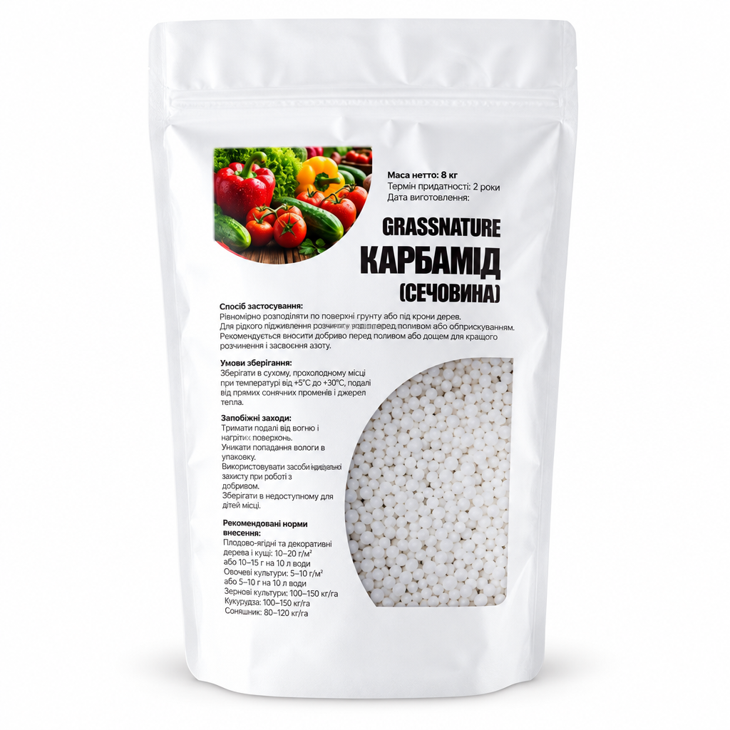 Добриво азотне GrassNature Карбамід сечовина N 46% 8 кг (38470673) Добриво азотне GrassNature Карбамід сечовина N 46% 8 кг (38470673)