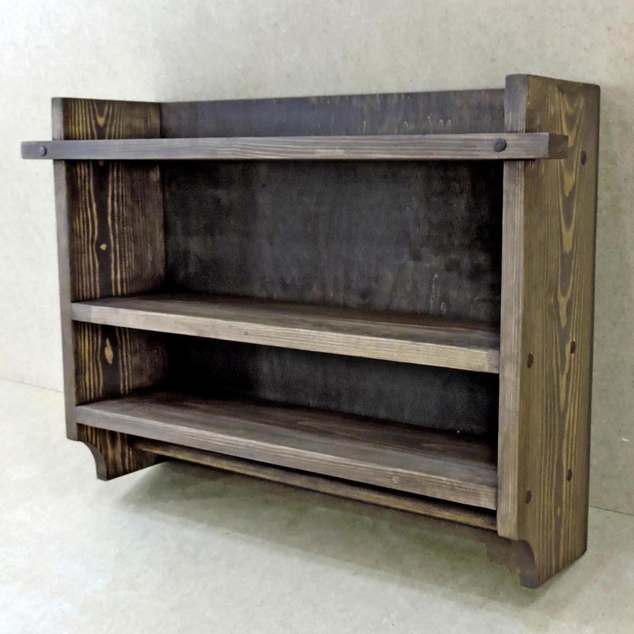 Полка для ванной из дерева Баден Сепия (ВНП/003008)