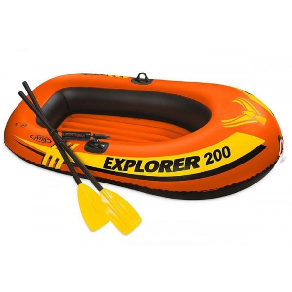 Човен надувний Intex Explorer 200 двомісний з веслами (58331)