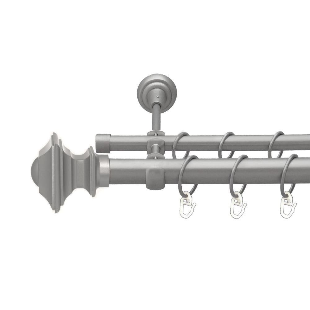 Карниз металевий Orvit Борджеза двохрядний 25/16 мм 240 см Сатин (000-5959)