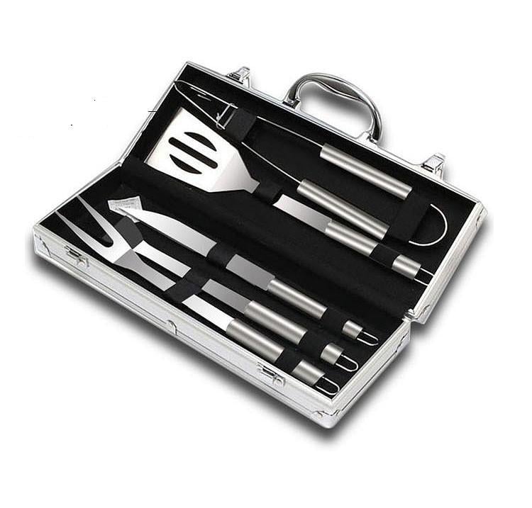 Набор инструментов Rainberg в чемодане для барбекю из нержавеющей стали 5 пр. (1451770908)