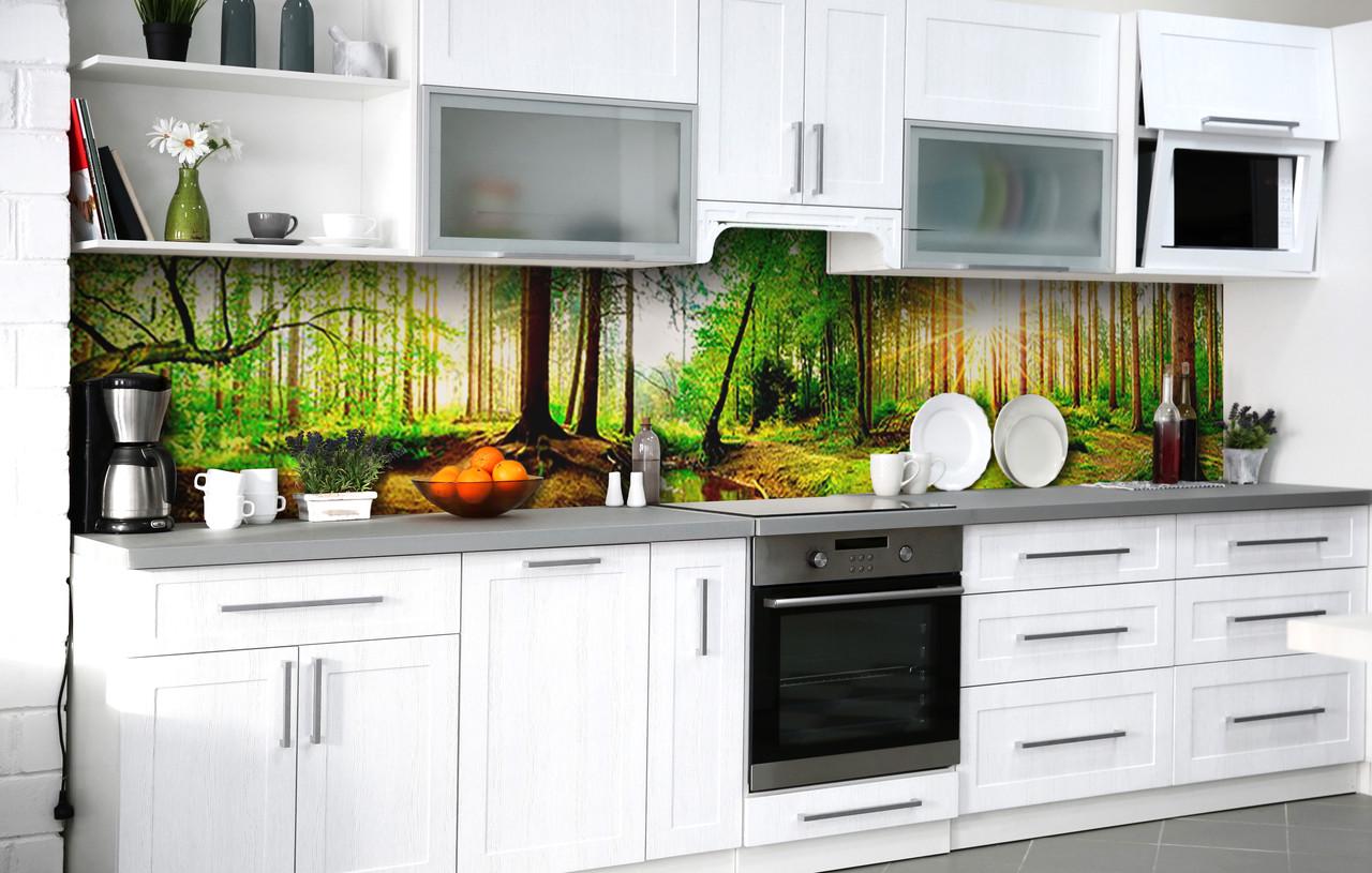 Кухонний фартух Лісовий струмок вініловий самоклеючий 60х300 см