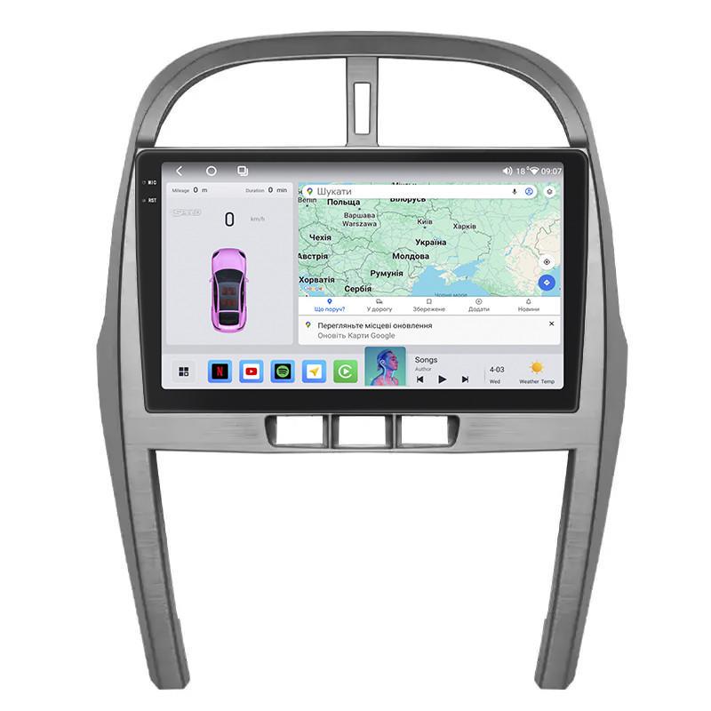 Автомагнитола штатная Lesko для Chery Tiggo 3 I 2014-2020 10" 4/64 QLED CarPlay 4G Wi-Fi GPS 360 Prime MOB