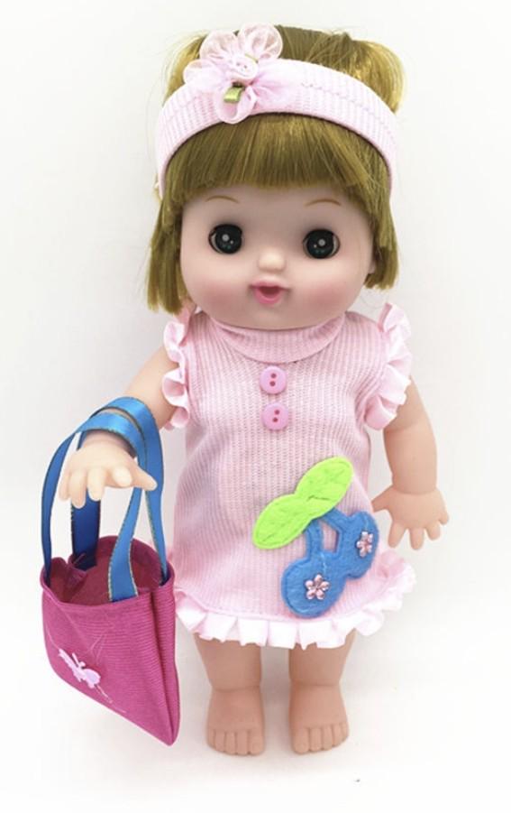 Детская кукла в платье с сумочкой
