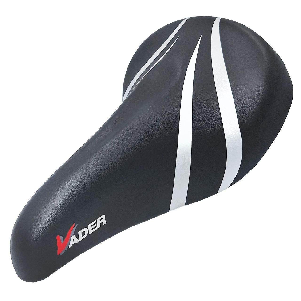 Седло велосипедное детское Wader GW701 23x16 см Черное с серебристым (G0000296)