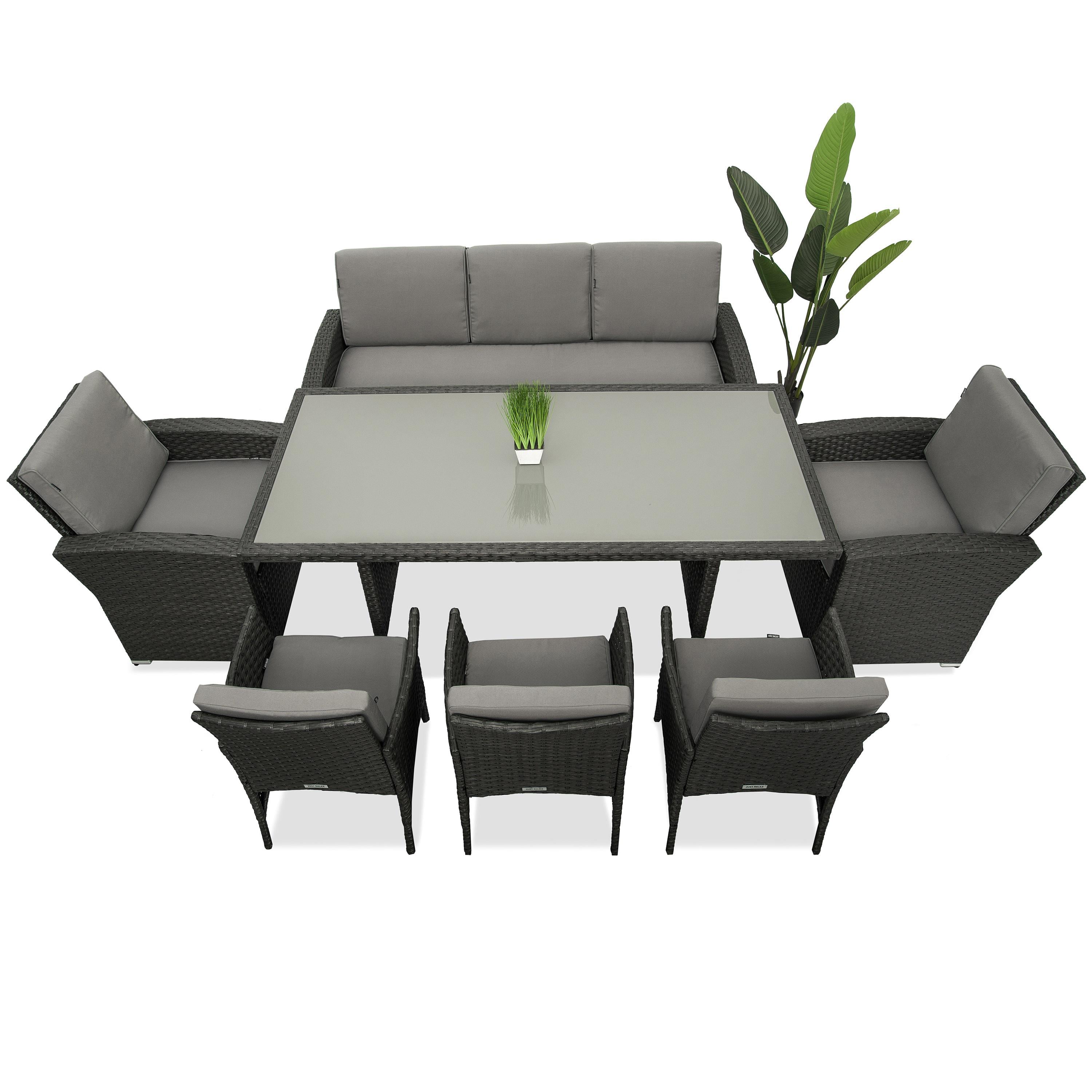 Набор садовой мебели Just Relax Deluxe Max 522 из ротанга со стальным каркасом Графитовый Набор садовой мебели Just Relax Deluxe Max 522 из ротанга со стальным каркасом Графитовый