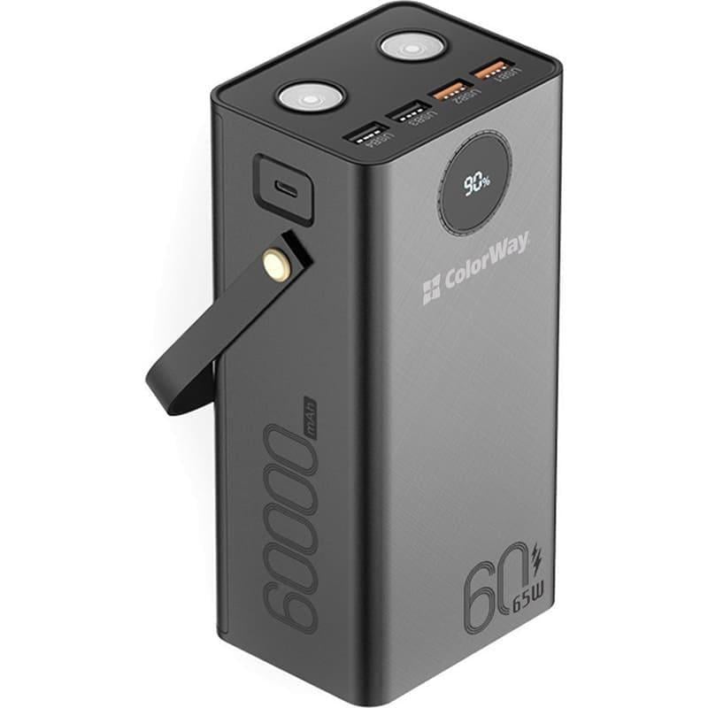 Повербанк ColorWay 65 Вт 4xUSB 60000 mAh Черный (2431352848)
